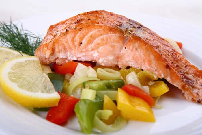 Grilled salmon is a great meal on Valentine's Day!