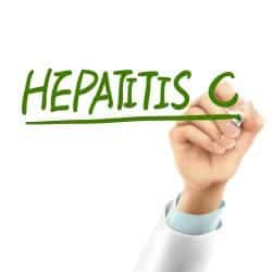 doctor writing hepatitis C words in the air