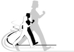 Fast walking is an example of moderate-intense exercise.